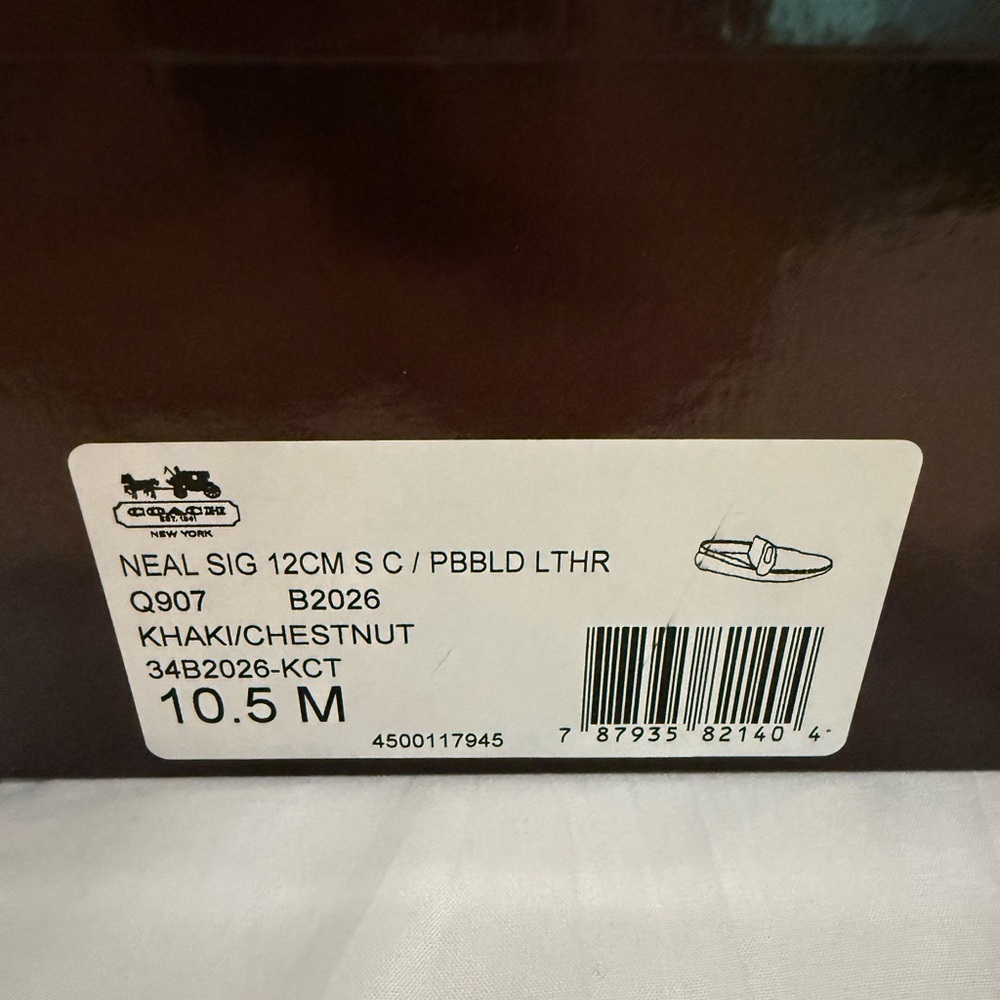 Coach men’s leather loafers size 10.5/11 in great shape with box